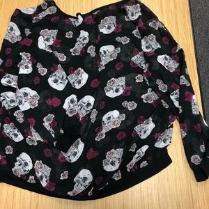 Torrid Sheer skull top